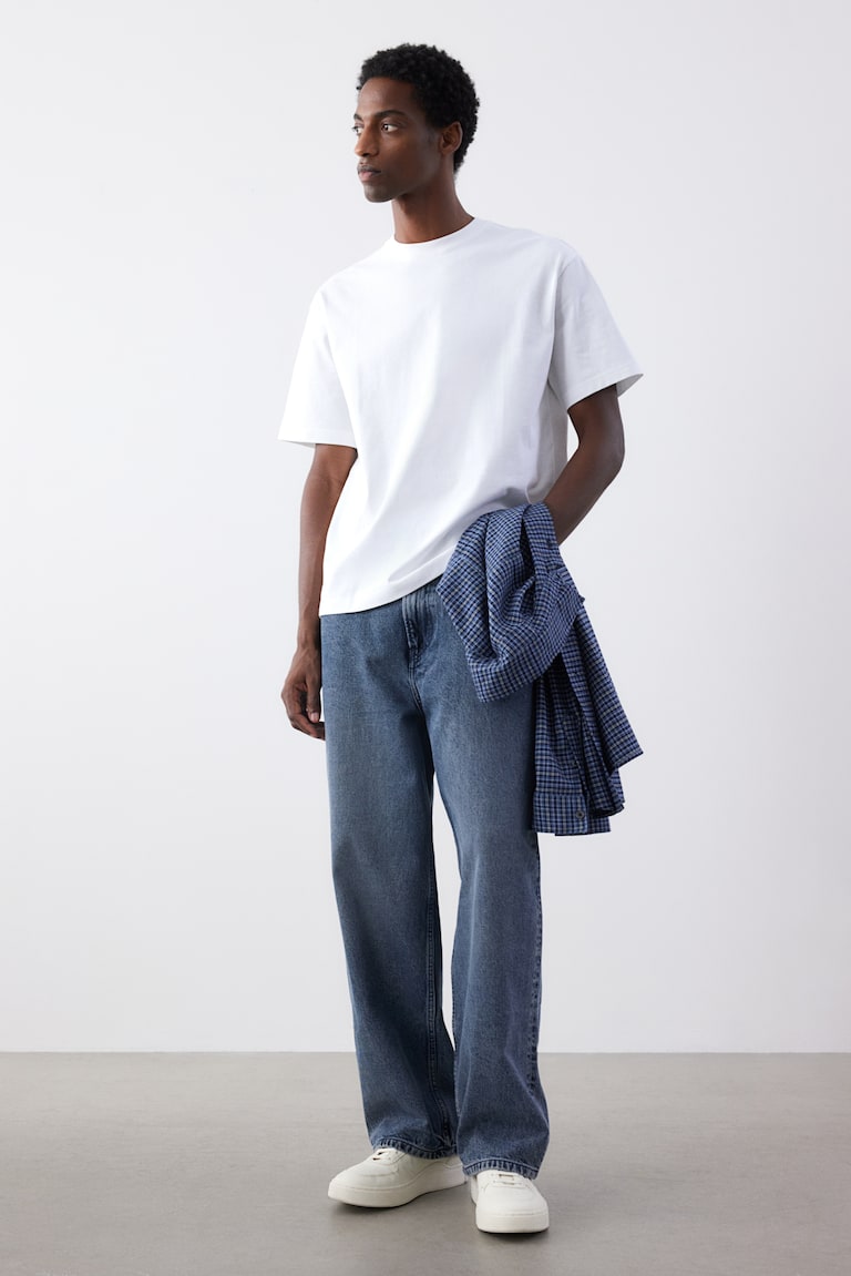 H&M T-shirt Loose Fit - Bianco - UOMO