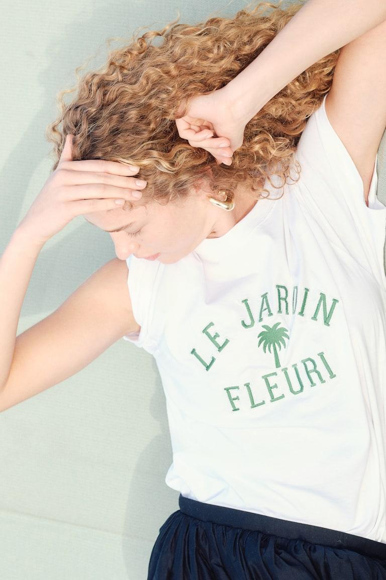 H&M T-shirt Oversize - Grigio Scuro/banane - DONNA