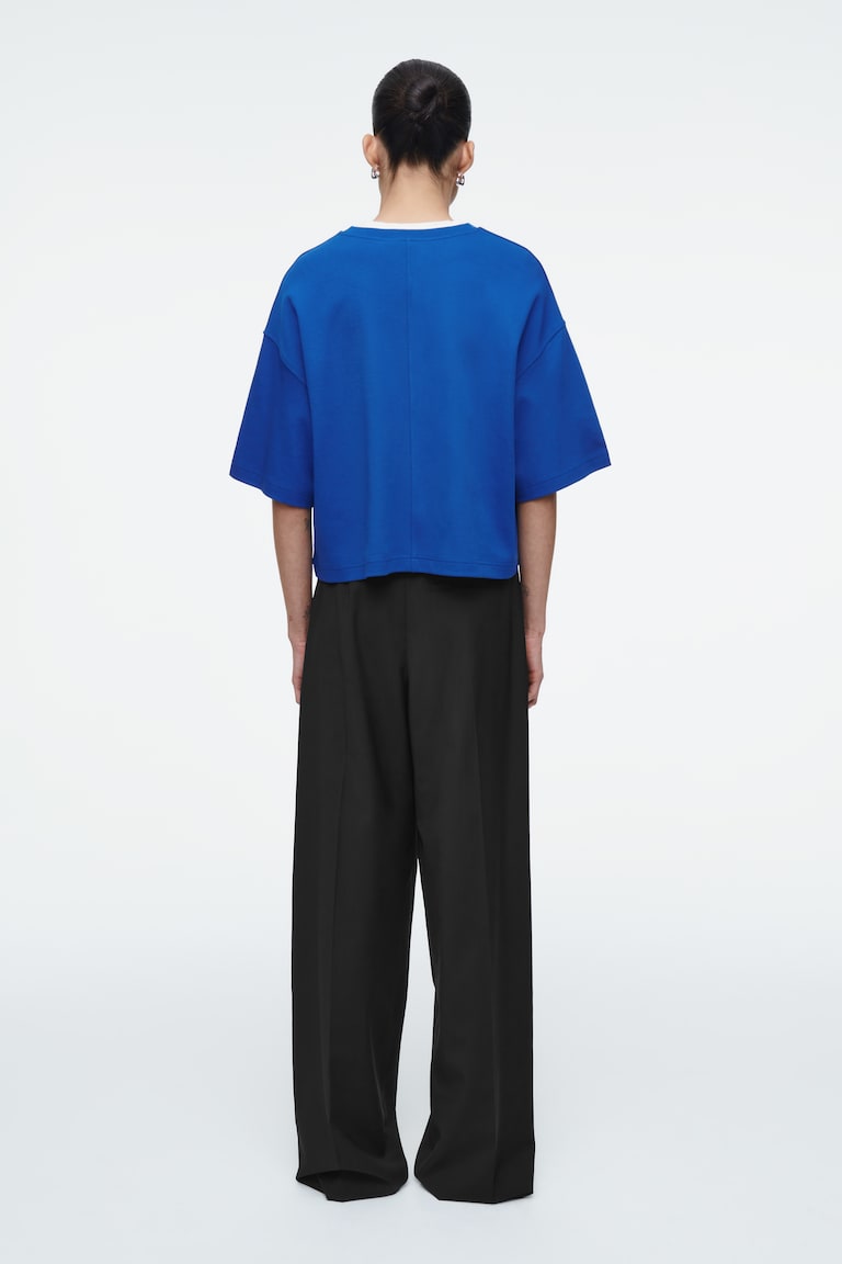 H&M T-SHIRT SQUADRATA OVERSIZE - VERDE - DONNA