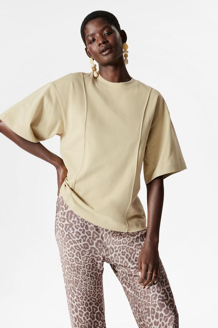 H&M T-shirt strutturata - Giallo - DONNA