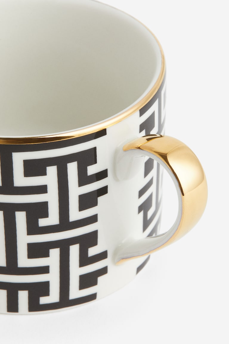 H&M Tazza In Porcellana - Bianco/leopardato - HOME