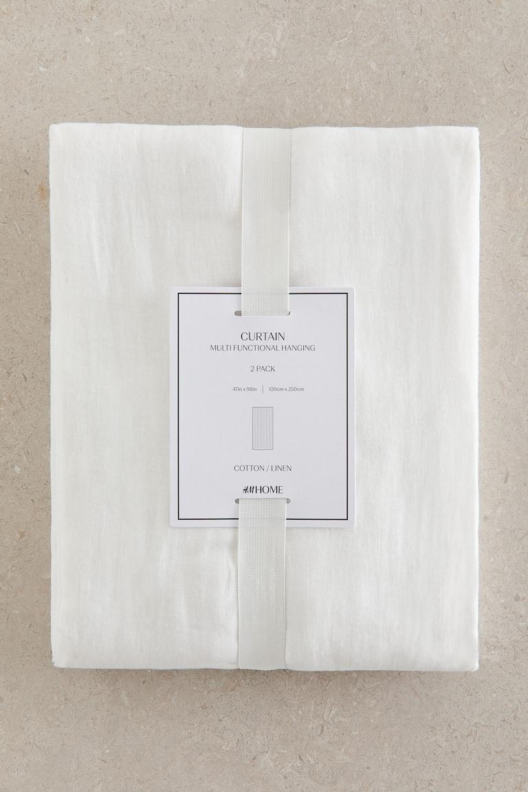 H&M Tende In Misto Lino 2 Pezzi - Beige - HOME
