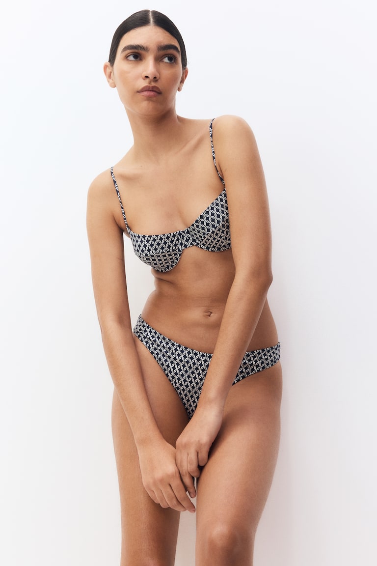 H&M Top Bikini - Blu Navy/fantasia - DONNA