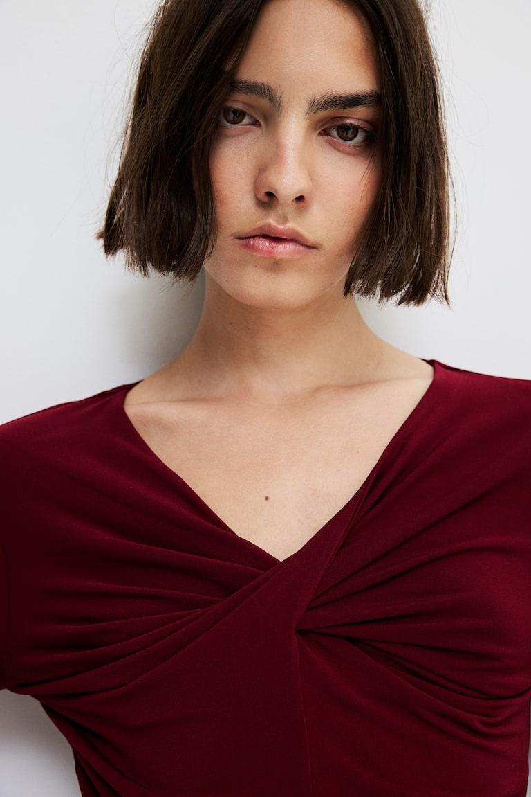 H&M Top con torchon - Grigio - DONNA