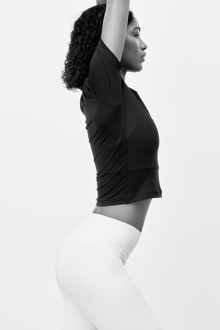 H&M Top Sportivo Corto Con DryMove™ - Rosa - DONNA