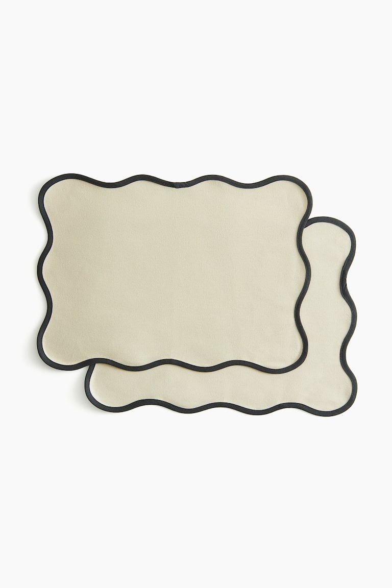 H&M Tovagliette Idrorepellenti 2 Pezzi - Beige - HOME