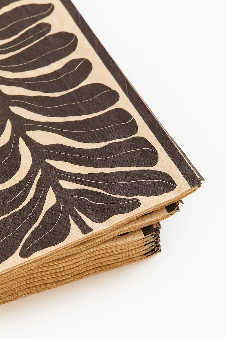 H&M Tovaglioli Di Carta 15 Pezzi - White/Limone - HOME