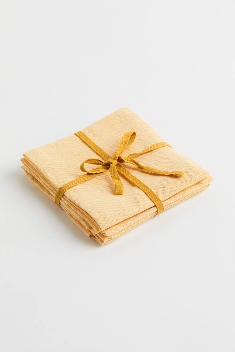 H&M Tovaglioli in cotone 4 pz - Verde bosco - HOME