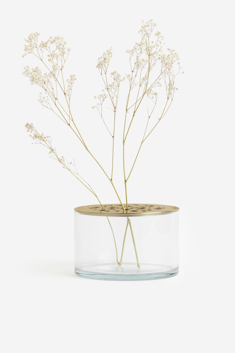 H&M Vaso Ikebana In Vetro - Dorato - HOME