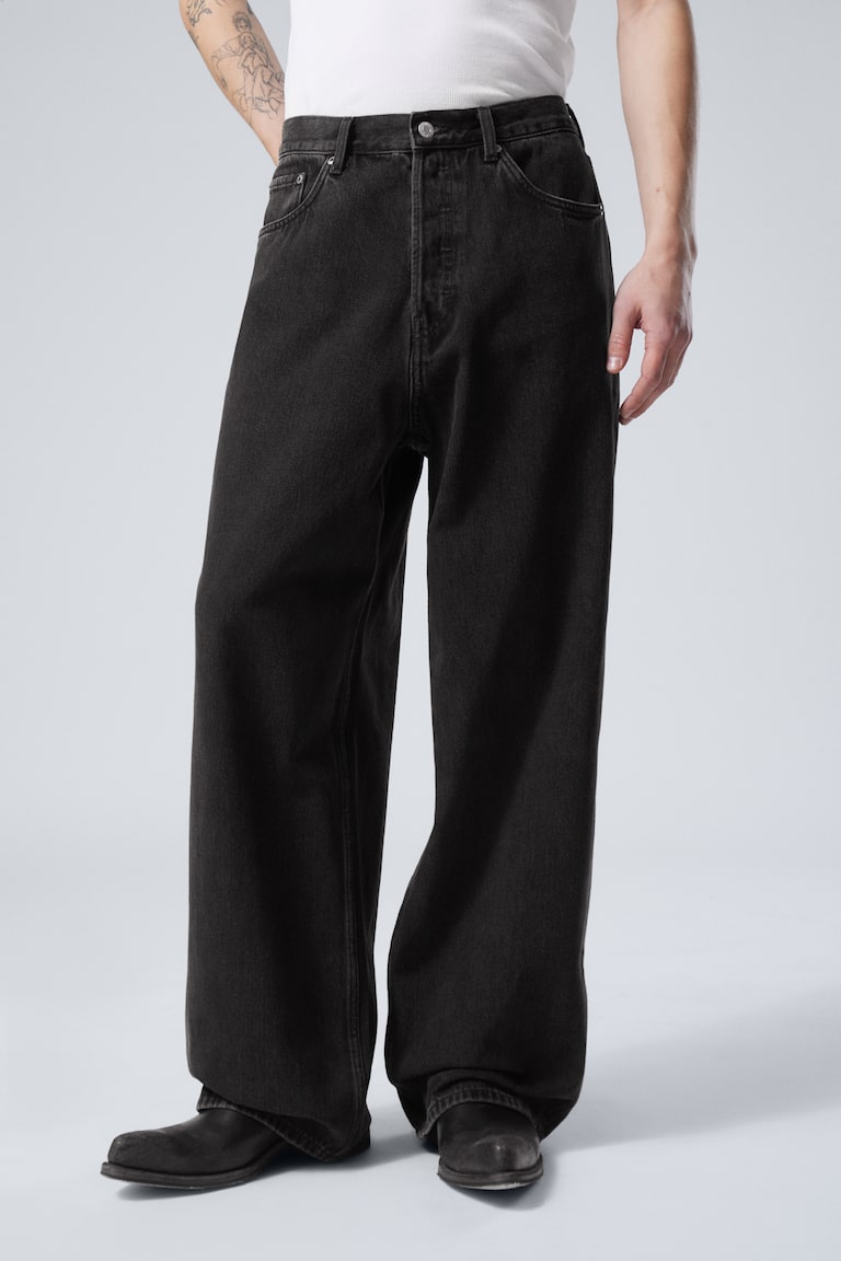 H&M Jeans Astro Baggy Con Vestibilità Loose - Snow Blue – Azzurro - UOMO