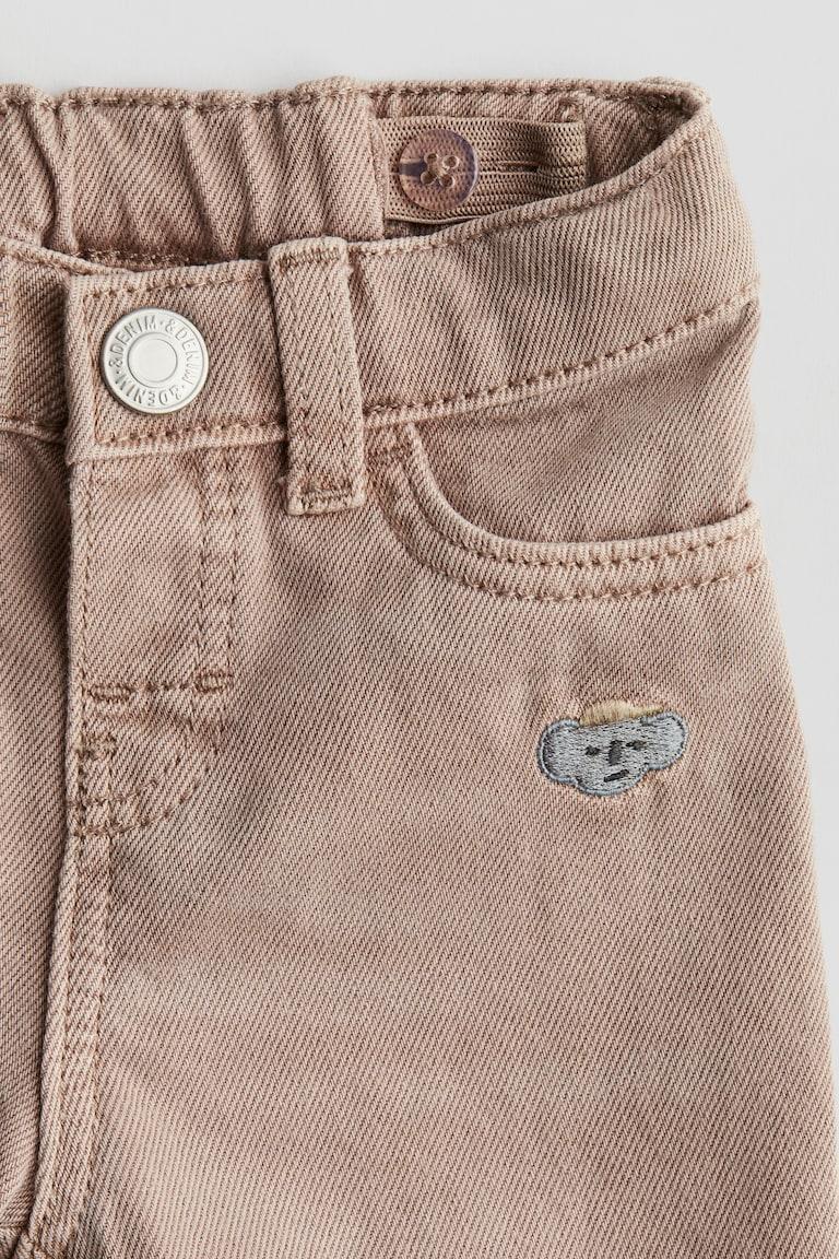 H&M Jeans Con Dettagli Ricamati - Bianco/cani - BAMBINO