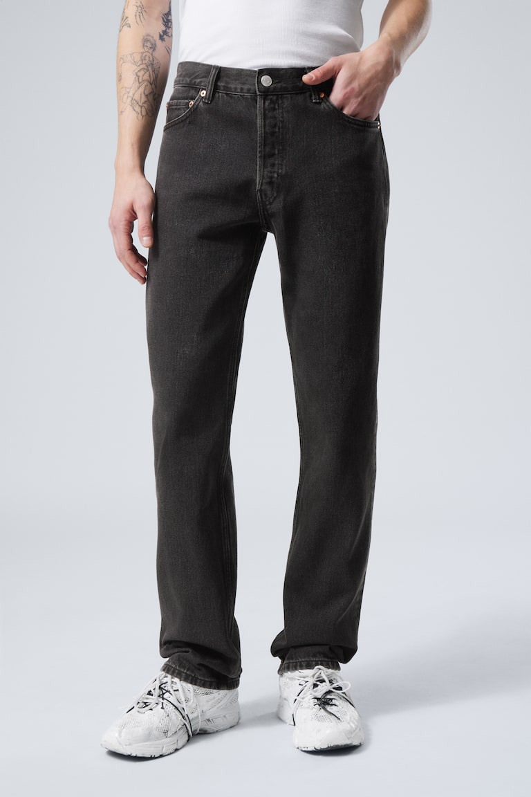 H&M Jeans Klean Straight Leg Con Vestibilità Regular - Ciano Intenso – Blu Medio - UOMO