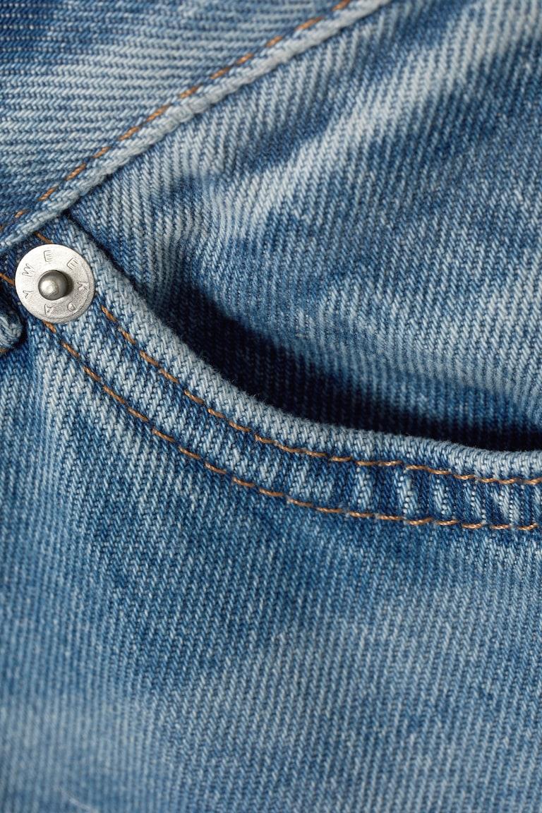 H&M Jeans Rail Loose Wide Leg A Vita Media - Marsh Blue - DONNA