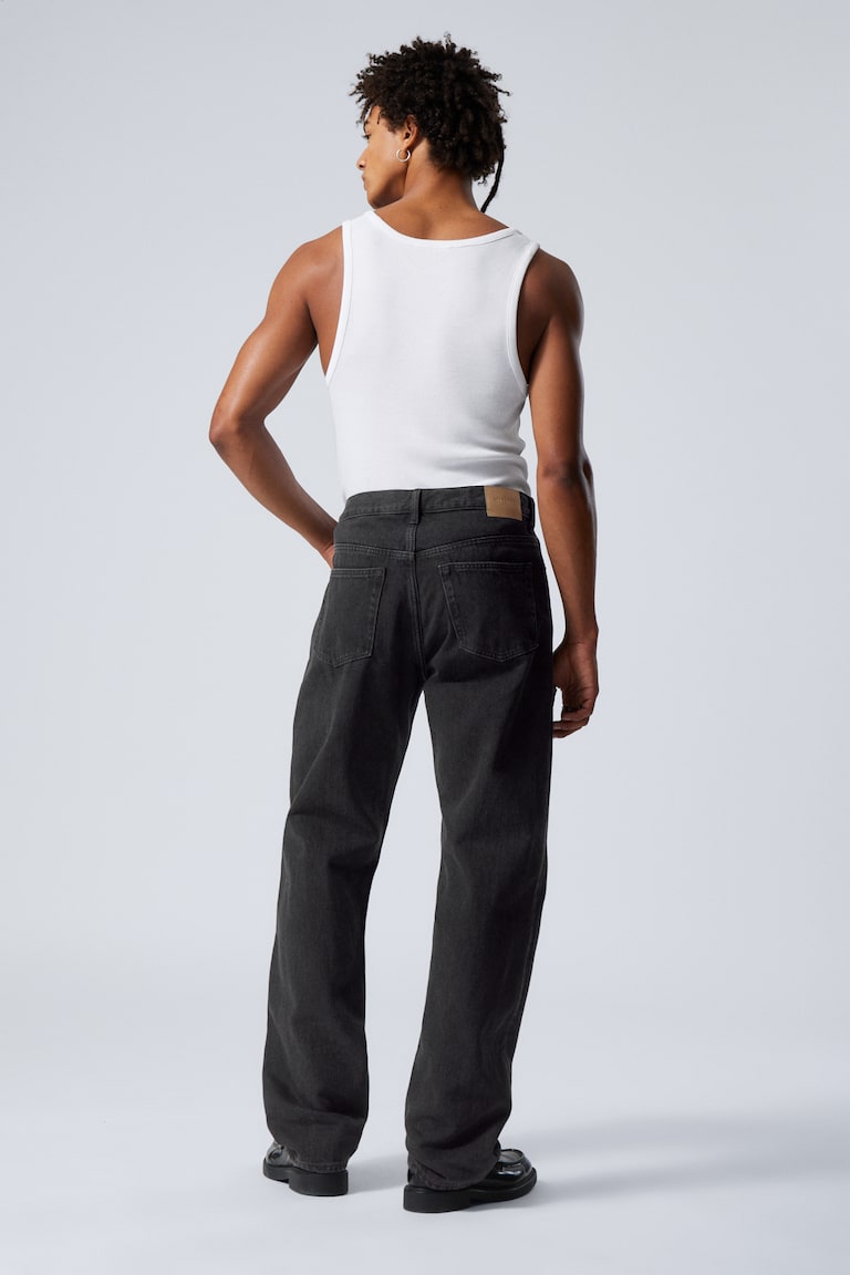 H&M Jeans Space Straight Leg Con Vestibilità Relaxed - Iron Blue - UOMO