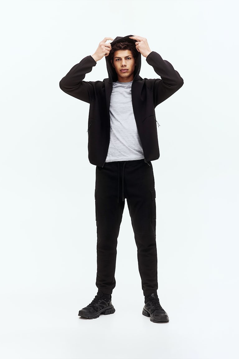 H&M Joggers cargo in cotone con DryMove™ Regular Fit - Verde kaki - UOMO