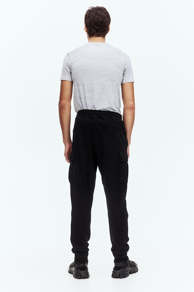 H&M Joggers Cargo In Cotone Con DryMove™ Regular Fit - Nero - UOMO