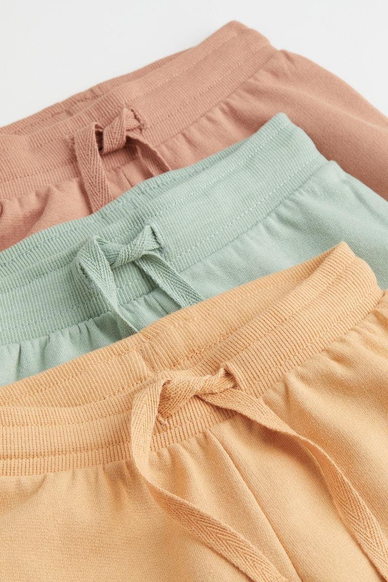 H&M Joggers In Cotone 3 Pz - Turchese Chiaro/blu Scuro - BAMBINO