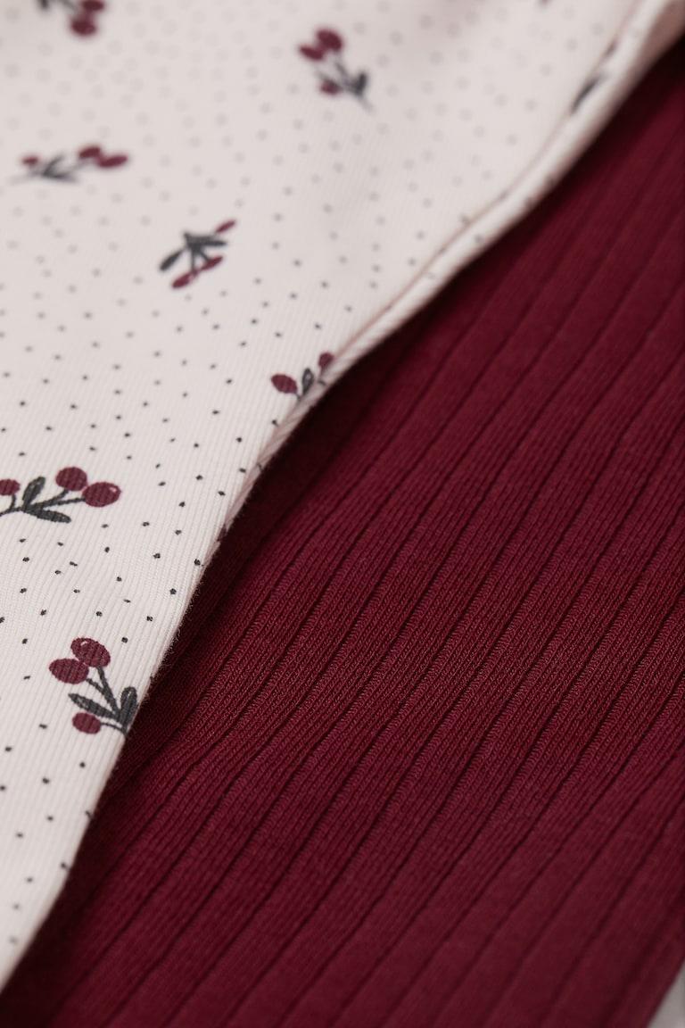 H&M Leggings 2 Pezzi - Rosa Polvere Chiaro/beige - BAMBINO