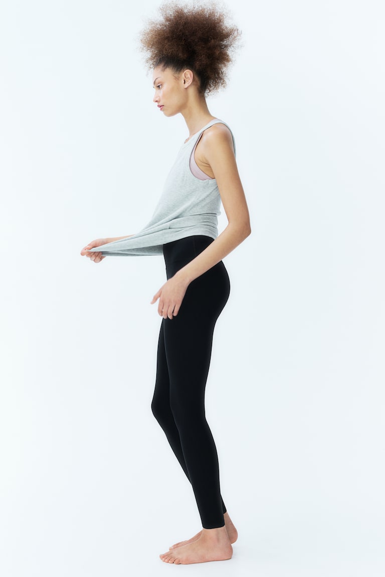 H&M Leggings Da Yoga Con SoftMove™ Lycra® - Turchese Chiaro - DONNA