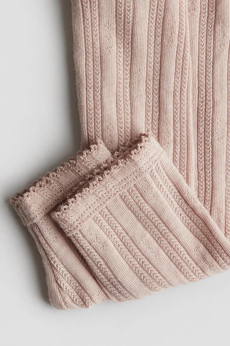H&M Leggings In Jersey Di Cotone Traforato. - Crema - BAMBINO