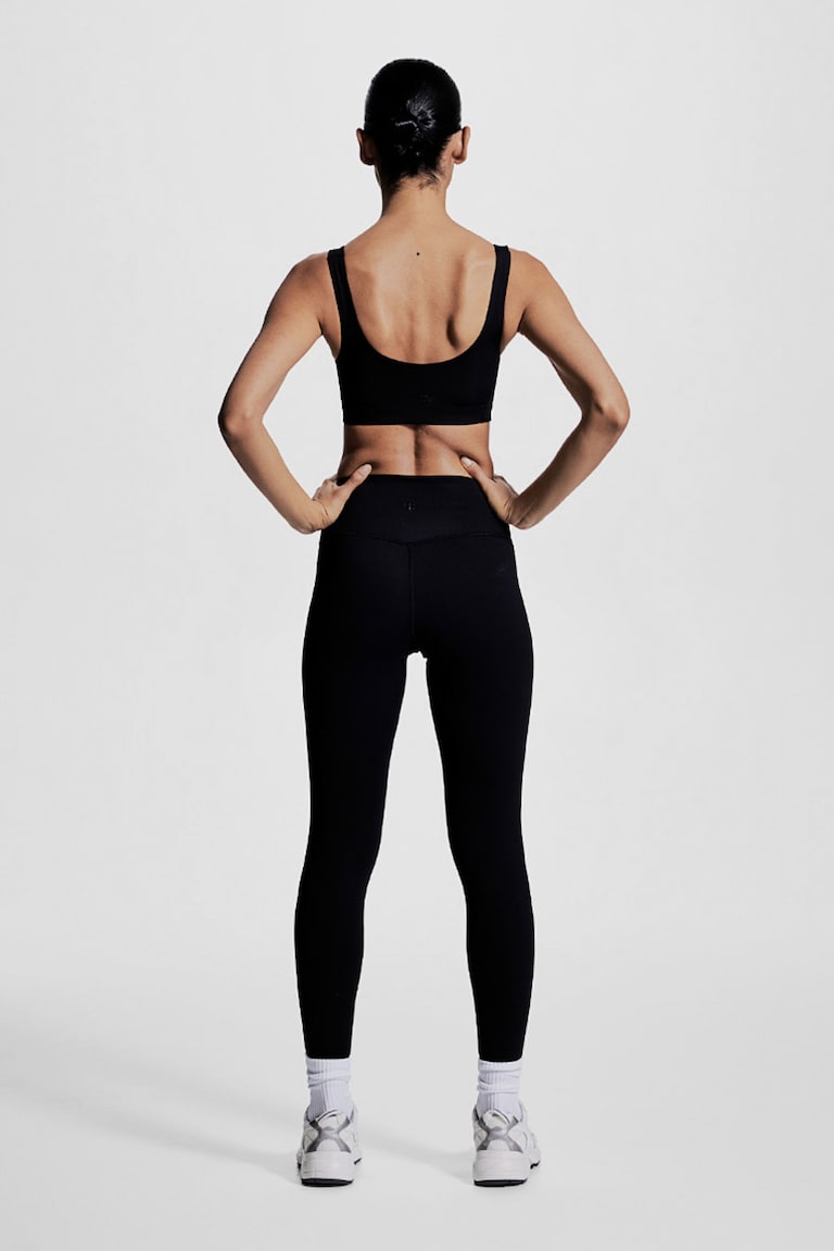 H&M Leggings Sportivi Con DryMove™ Con Tasca - Beige Scuro - DONNA