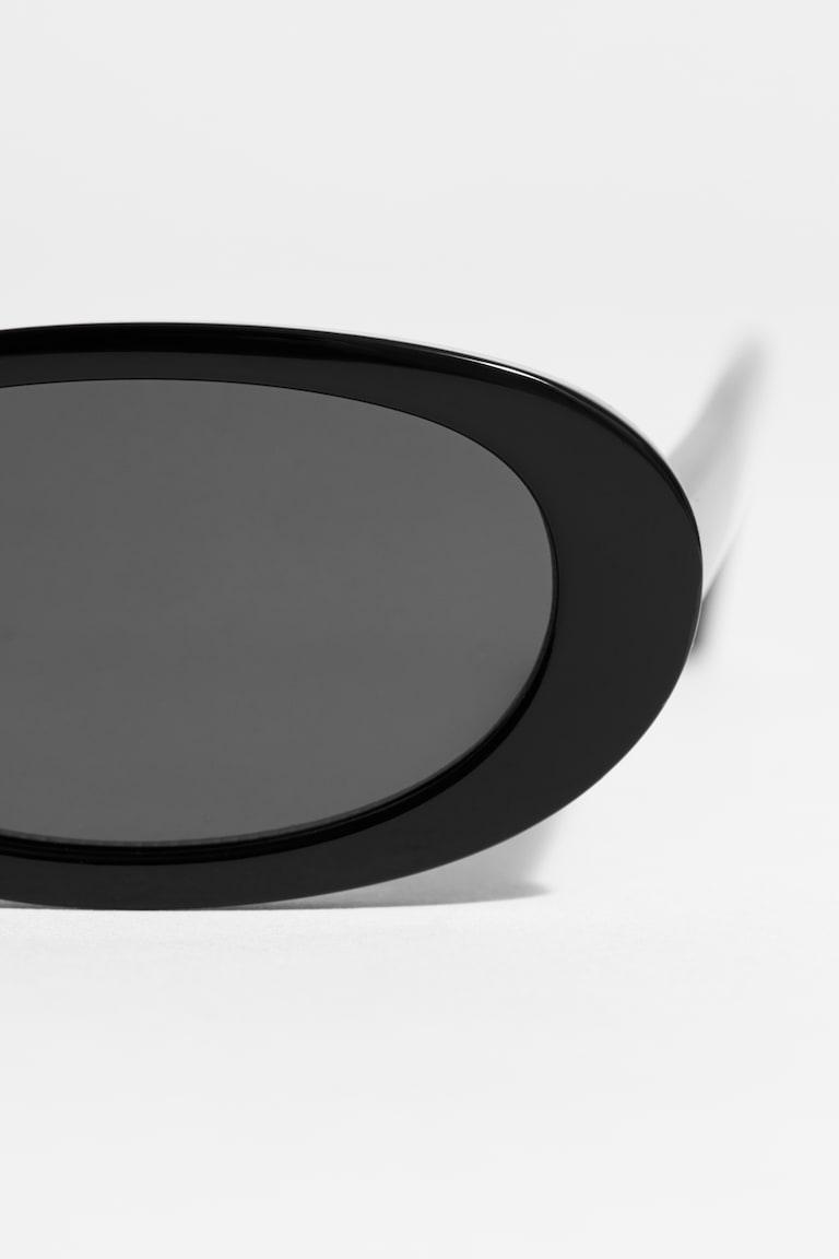 H&M Occhiali Da Sole Slim Con Montatura Ovale - Black - DONNA