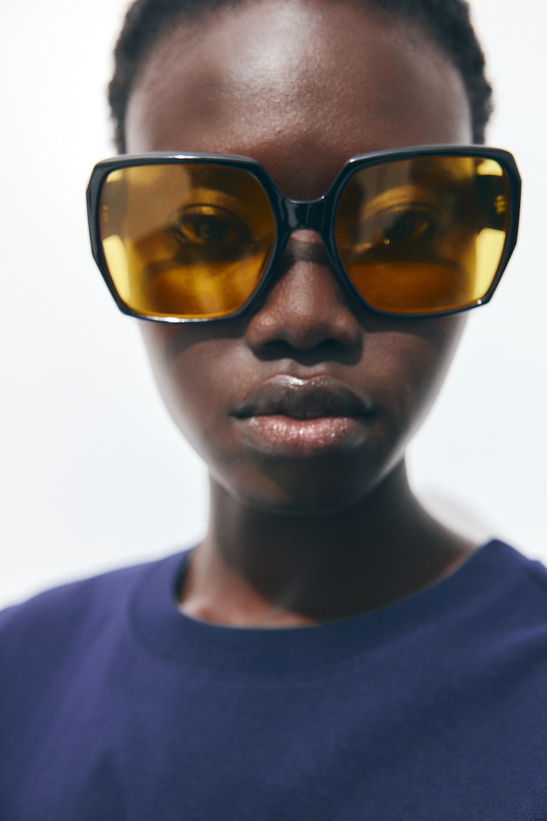 H&M Occhiali da sole squadrati - Marrone/tartarugato - DONNA