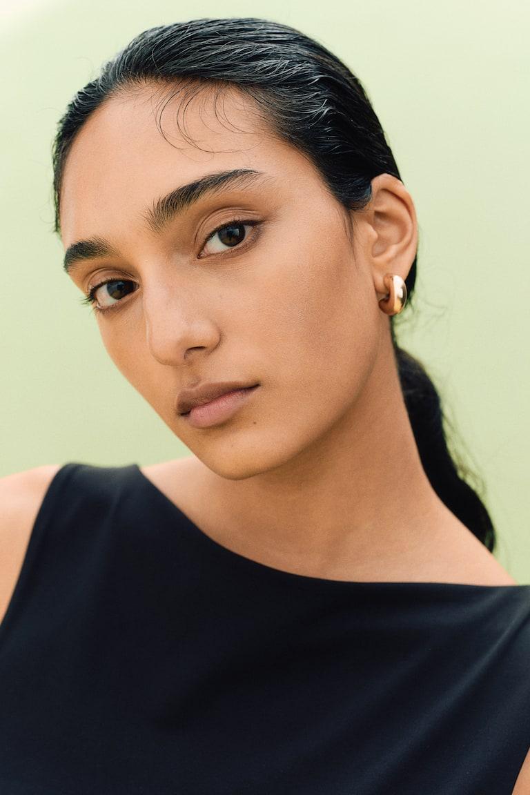 H&M Orecchini Ad Anello Con Fermo A Sfera - Argentato - DONNA