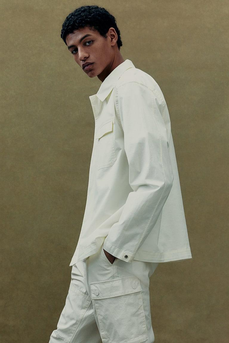 H&M Overshirt Utility Regular Fit - Verde Salvia - UOMO