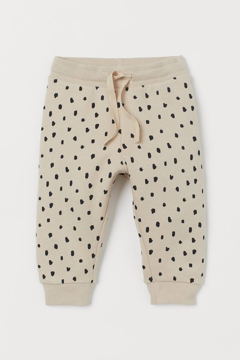H&M Pantaloni da tuta in cotone - Bianco/cuori - BAMBINO