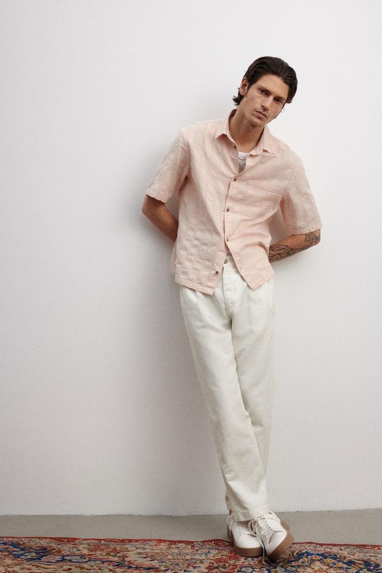 H&M Pantaloni In Misto Lyocell Regular Fit - Bianco - UOMO