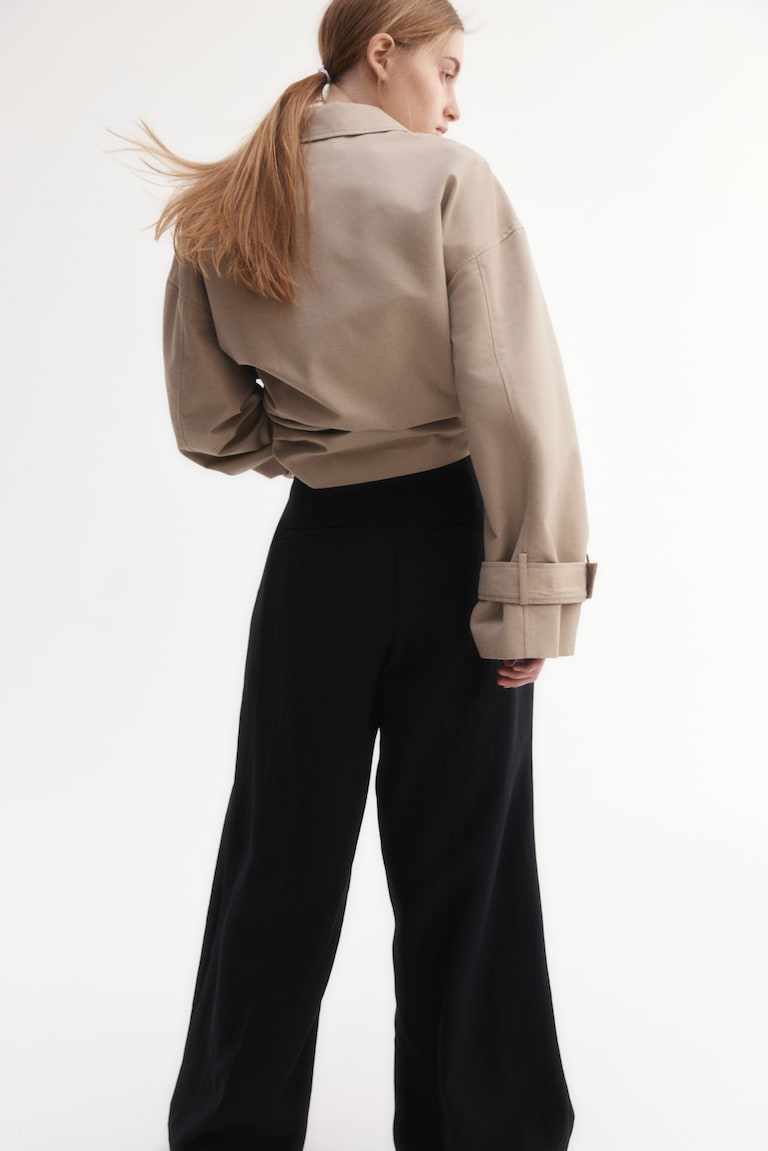 H&M Pantaloni Sartoriali Ampi - Verde Salvia Chiaro - DONNA