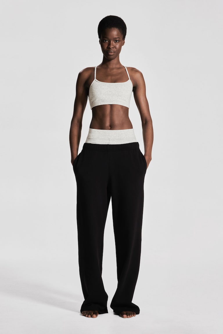 H&M Pantaloni sportivi in felpa con DryMove™ - Grigio mélange - DONNA