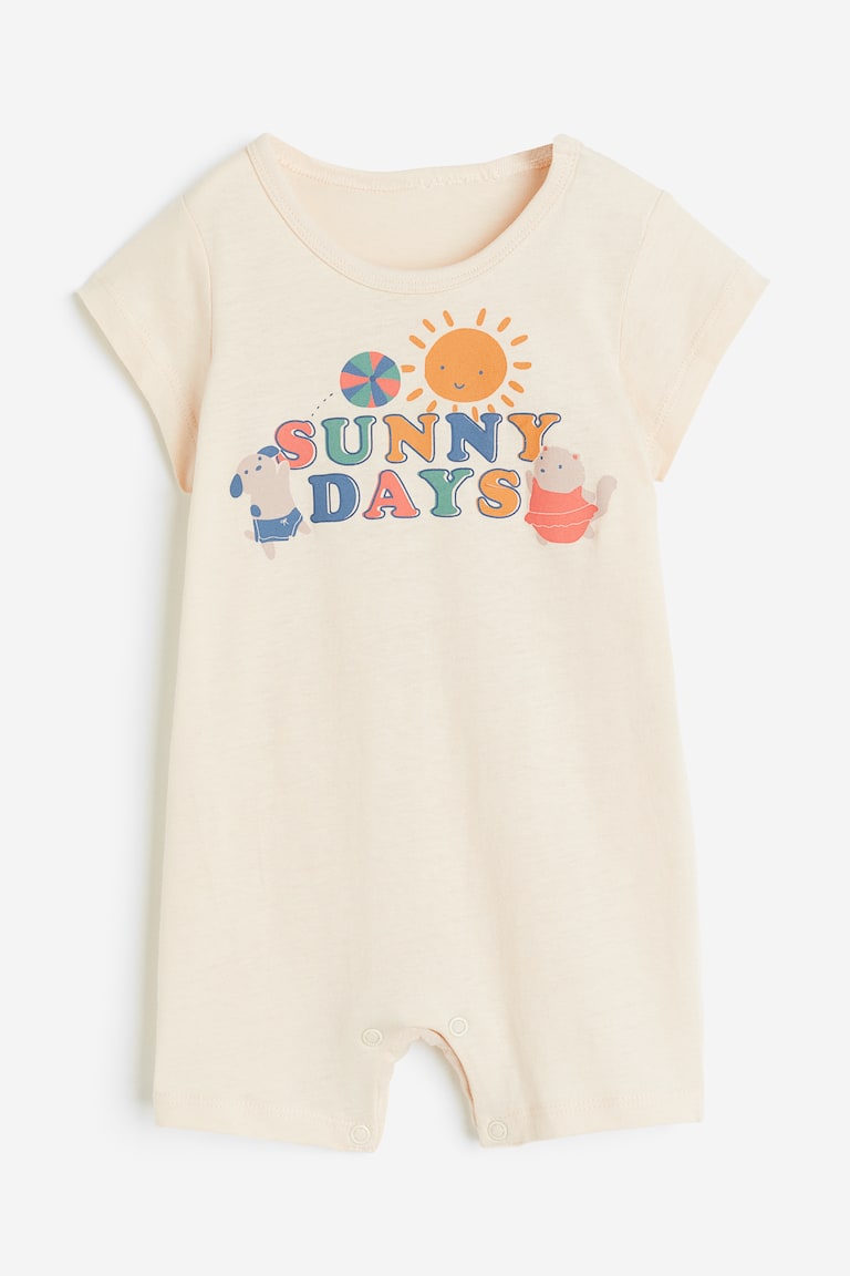 H&M Pigiama intero fantasia - Viola chiaro/fiori - BAMBINO