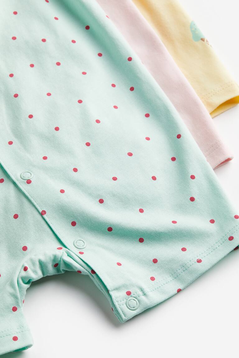 H&M Pigiamini In Cotone 3 Pezzi - Blu/turchese - BAMBINO