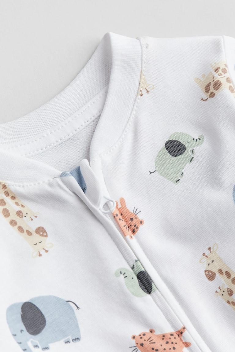 H&M Pigiamino Intero Fantasia - Verde Polvere Chiaro/dinosauri - BAMBINO