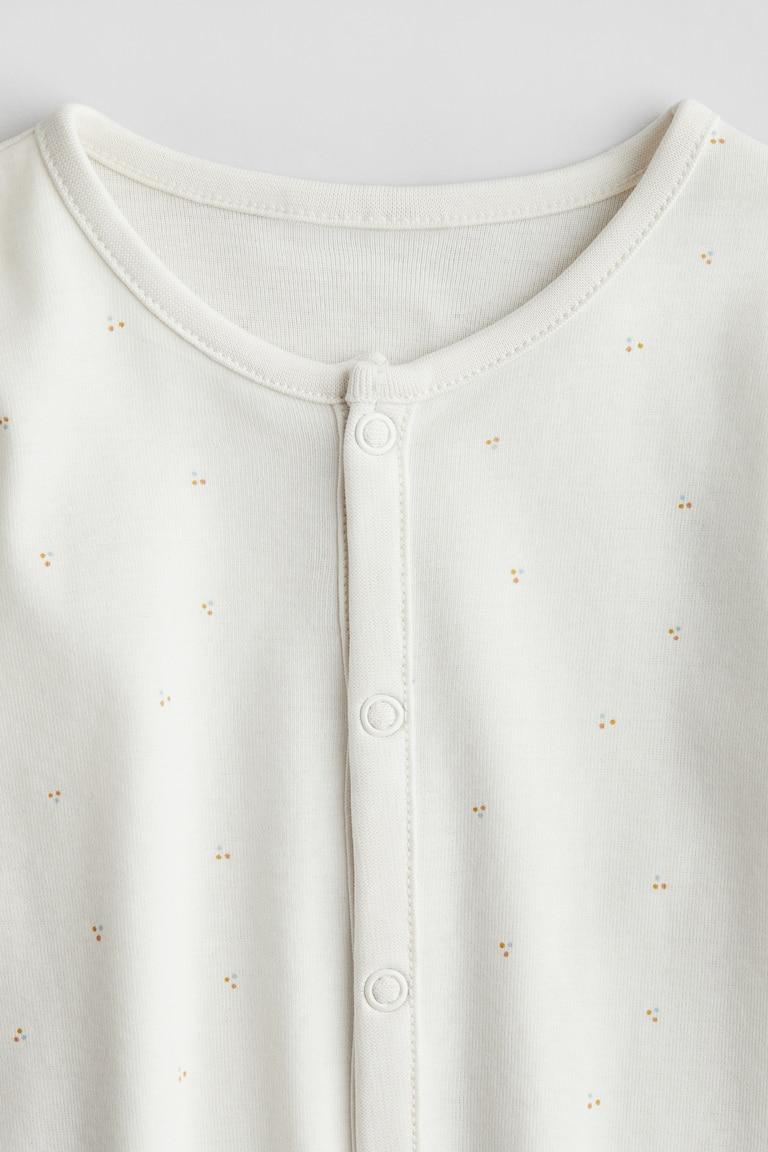 H&M Pigiamino Intero In Cotone Morbidissimo - Beige Chiaro - BAMBINO