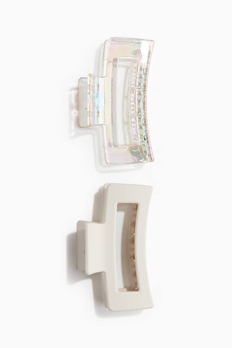H&M Pinze per capelli 2 pezzi - Crema/tartarugato - DONNA