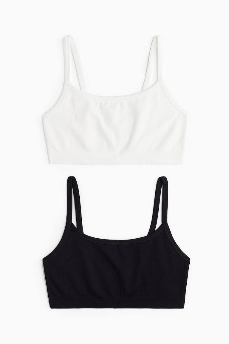 H&M Reggiseni sport Light Support con DryMove™ 2 pz - Nero/bianco - DONNA
