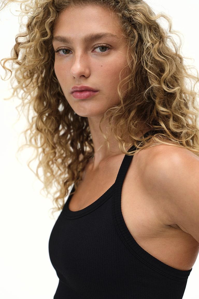 H&M Reggiseno Seamless Con DryMove™ Medium Support - Beige Chiaro Mélange - DONNA