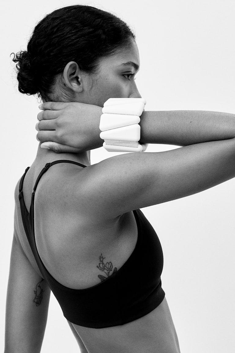 H&M Reggiseno Sport Con SoftMove™ Lycra® Light Support - Bianco - DONNA