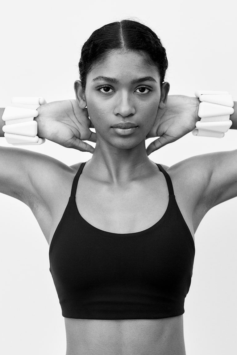 H&M Reggiseno sport con SoftMove™ Lycra® Light Support - Nero - DONNA