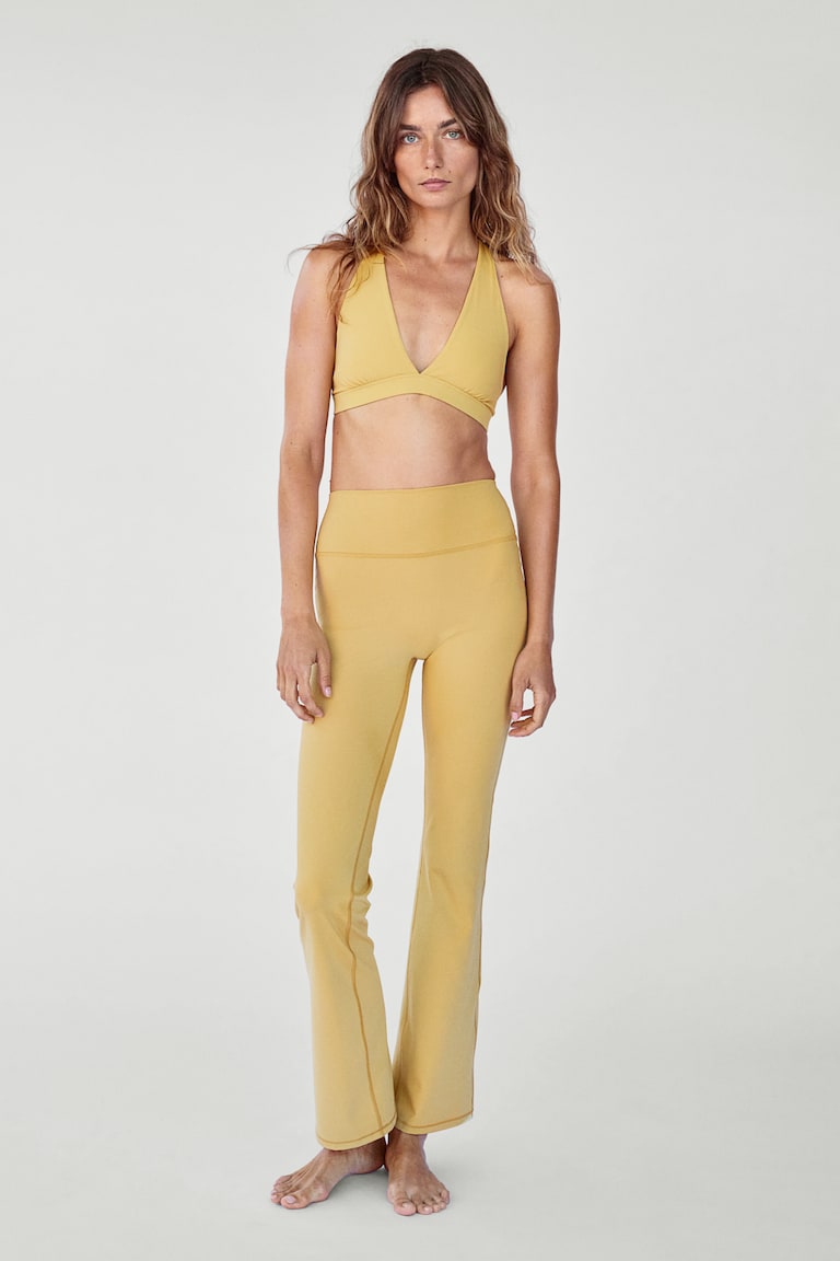 H&M Reggiseno Sportivo Con SoftMove™ Light Support - Giallo - DONNA