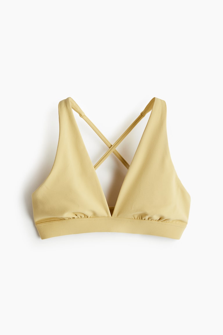 H&M Reggiseno Sportivo Con SoftMove™ Light Support - Giallo - DONNA