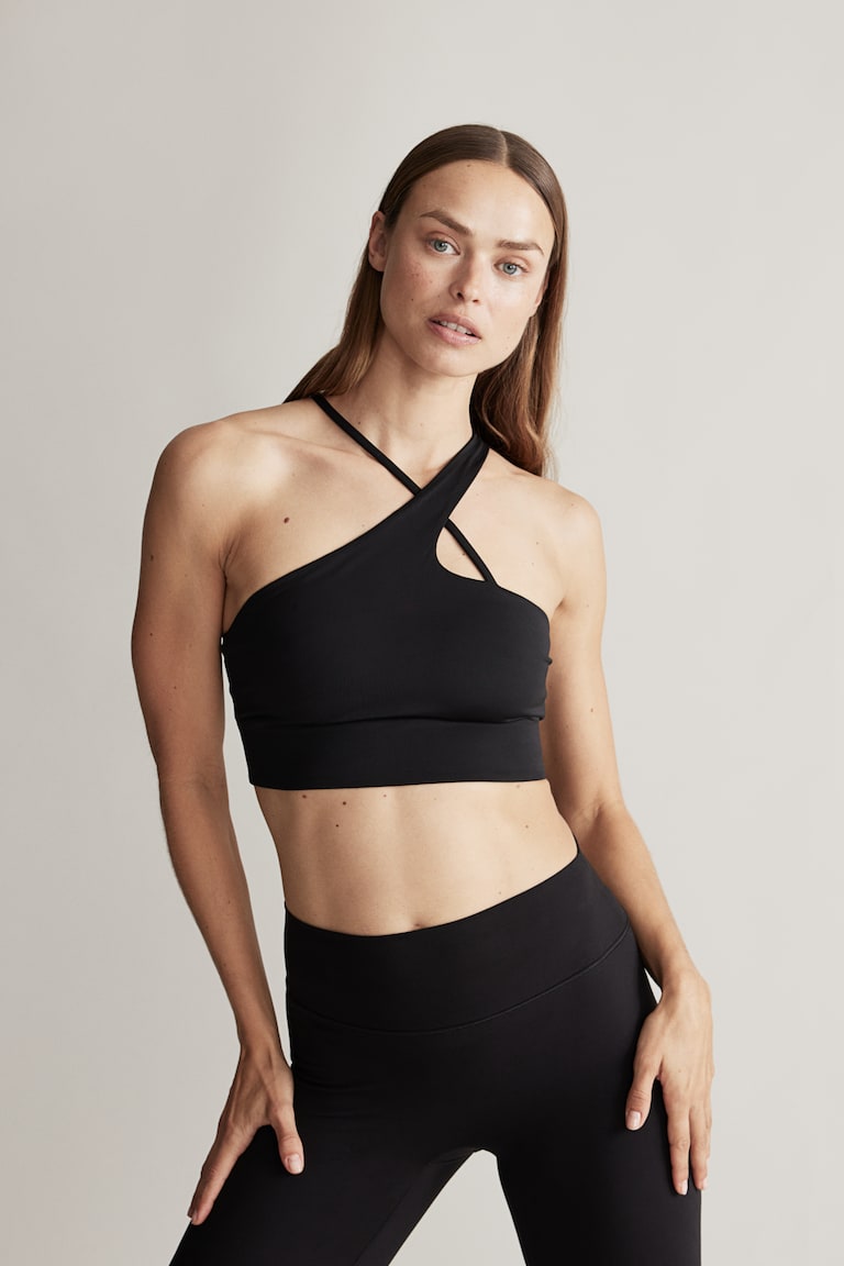 H&M Reggiseno sportivo in SoftMove™ Light Support - Greige chiaro - DONNA