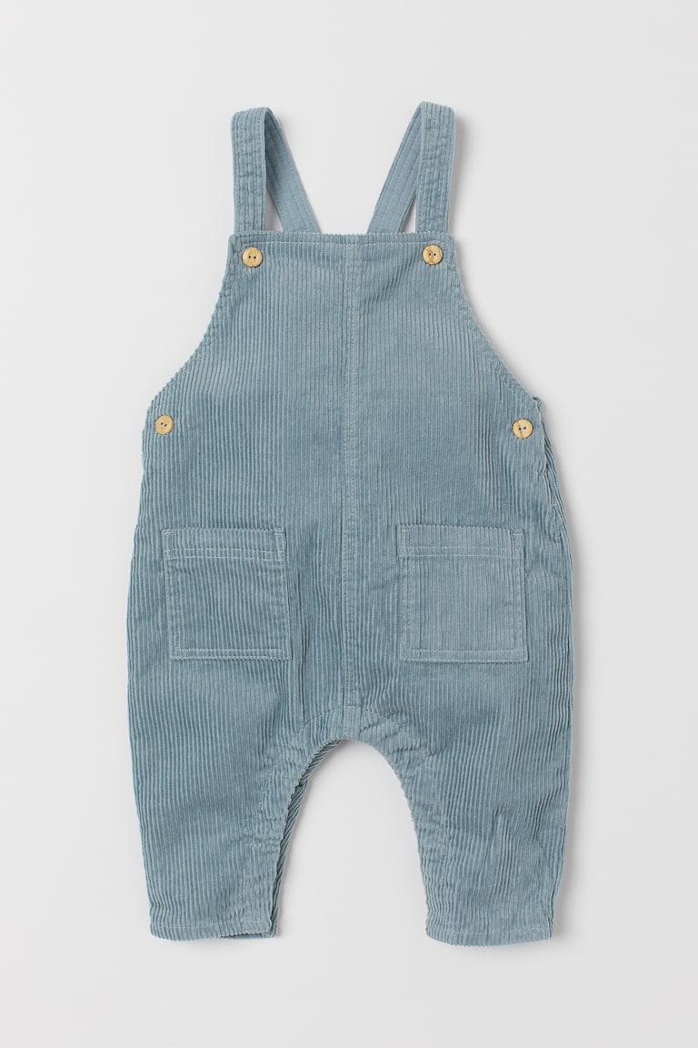 H&M Salopette in velluto a coste - Beige scuro - BAMBINO