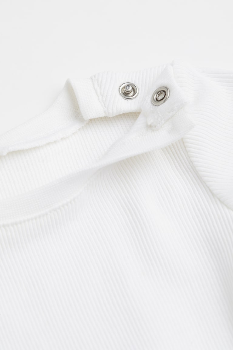 H&M Set 2 Pezzi In Cotone - Blu Denim Chiaro/bianco - BAMBINO