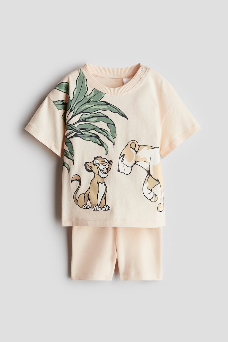 H&M Set 2 pezzi in cotone con stampa - Bianco/Minni - BAMBINO