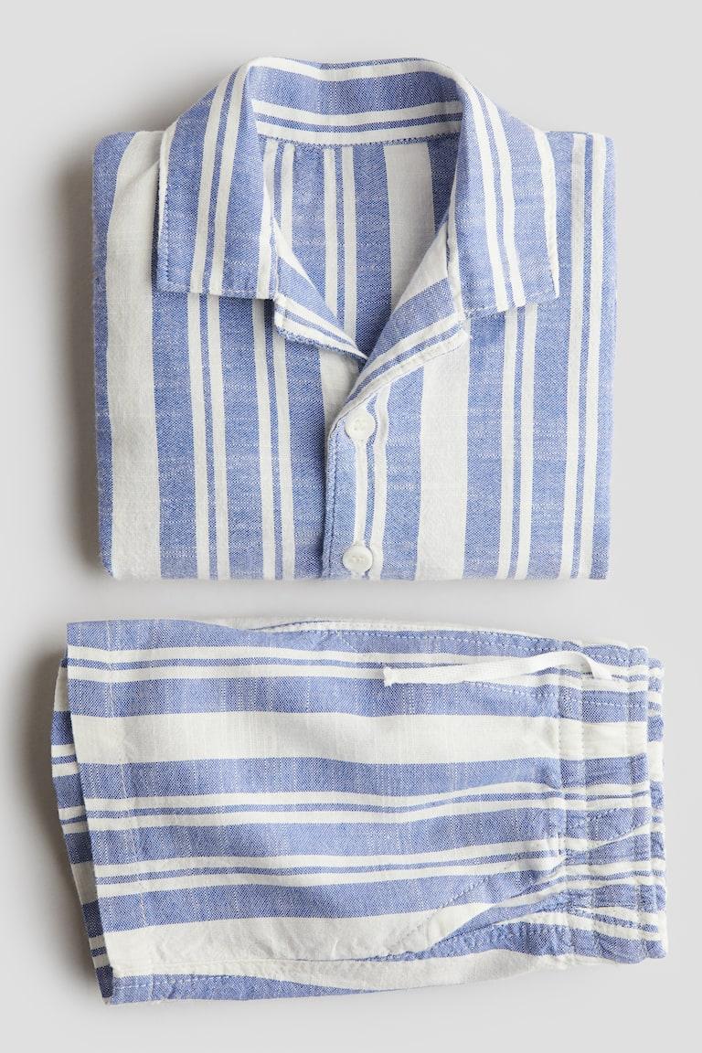 H&M Set 2 Pezzi In Cotone Con Stampa - Verde/righe - BAMBINO