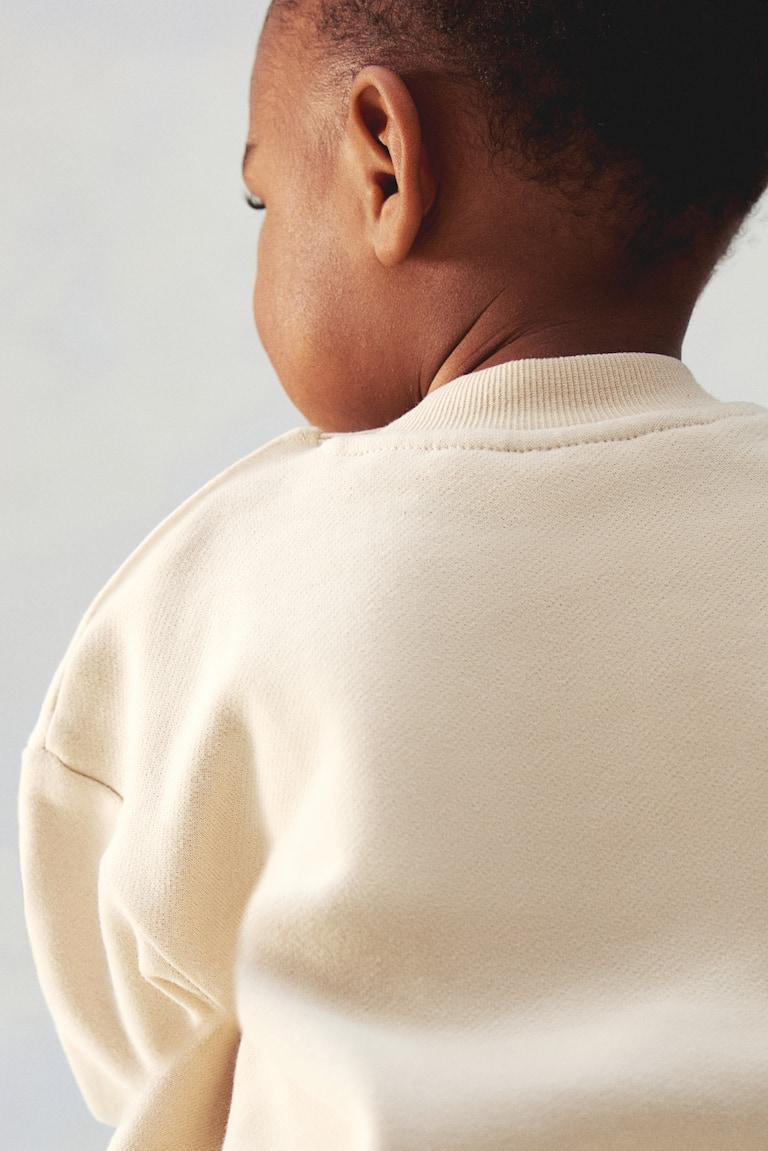 H&M Set 2 Pezzi In Felpa Di Cotone - Beige Chiaro - BAMBINO